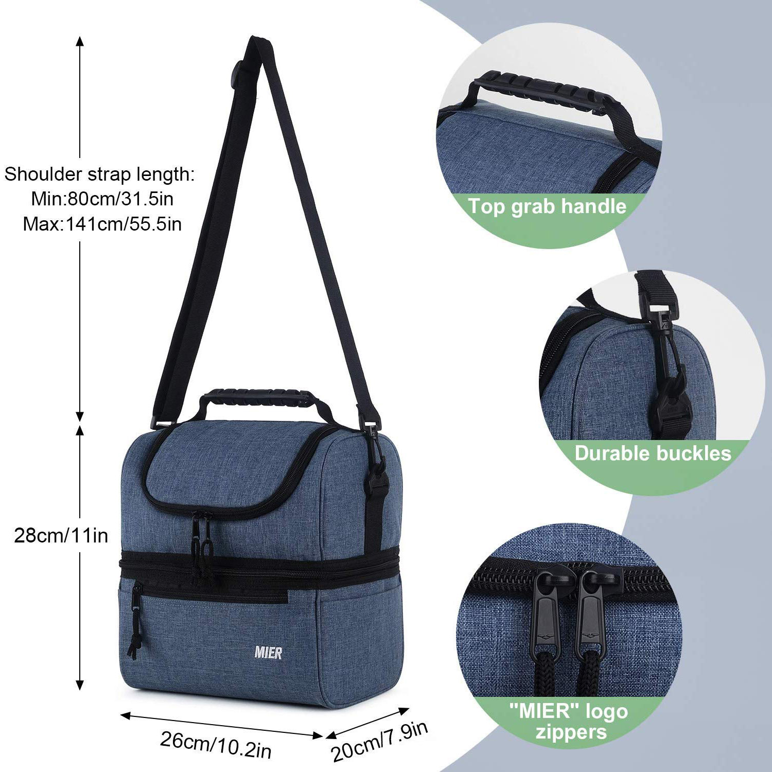 mier adult lunch box