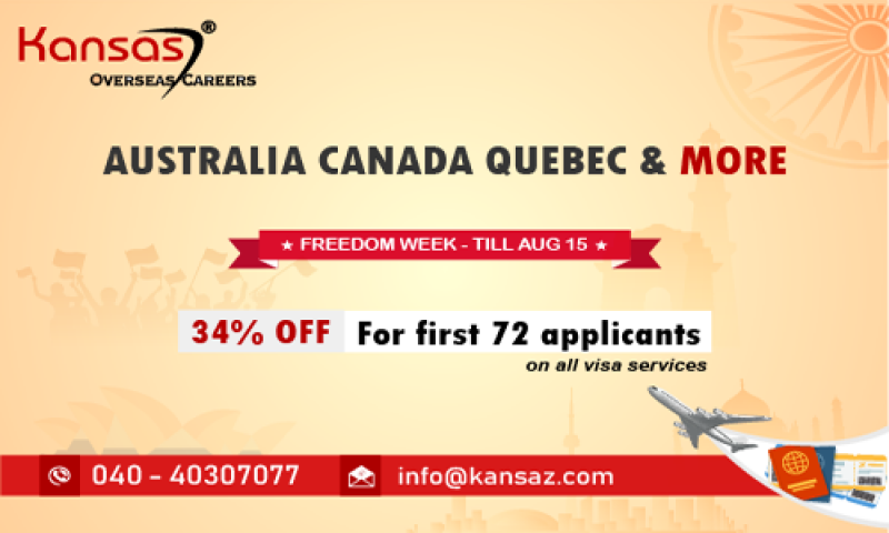 72 Independence Day at Kansas Overseas Careers: Immigration benefits to first 72 applicants