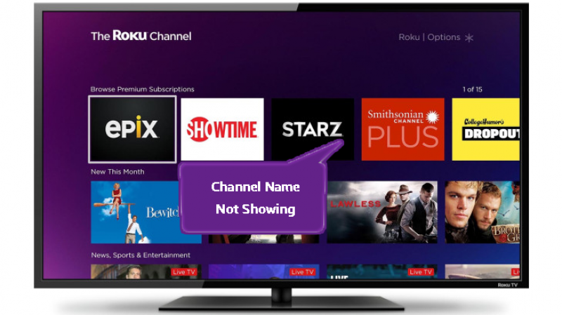 can't add channels to roku