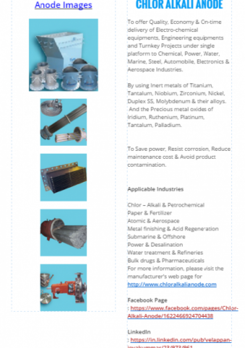 Chlor Alkali Anode
