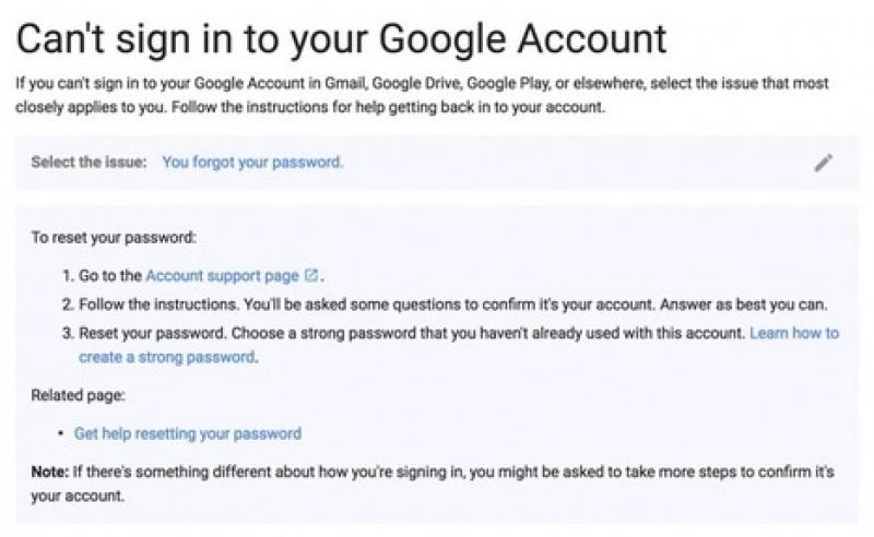 Google Account Recovery