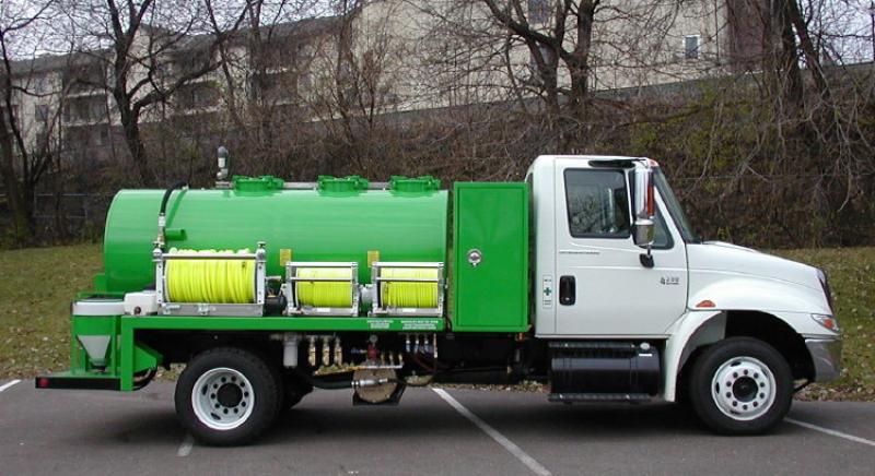 Green Spray Truck