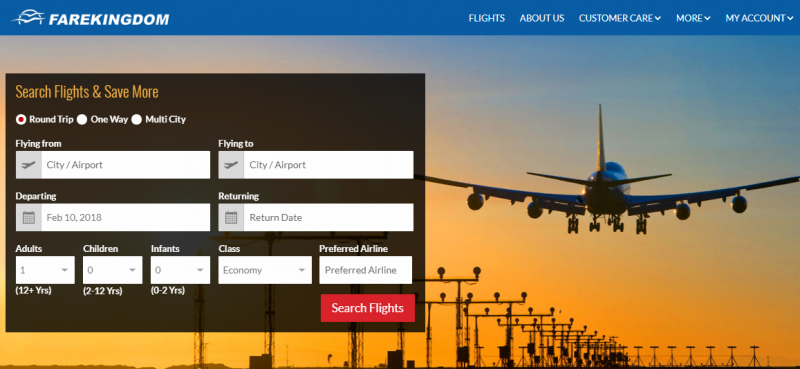 Cheap Airline Tickets only at Farekingdom