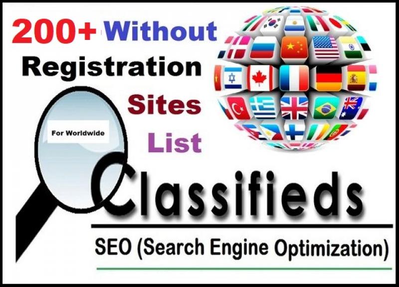 Top 200+ Free Non-registration Classified Sites List 2020