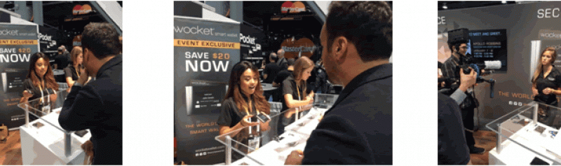 Wocket Smart Wallet Booth at CES2016