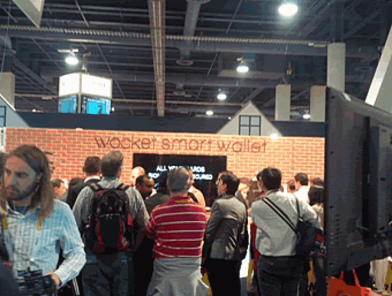 Wocket Smart Wallet Booth at CES 2015