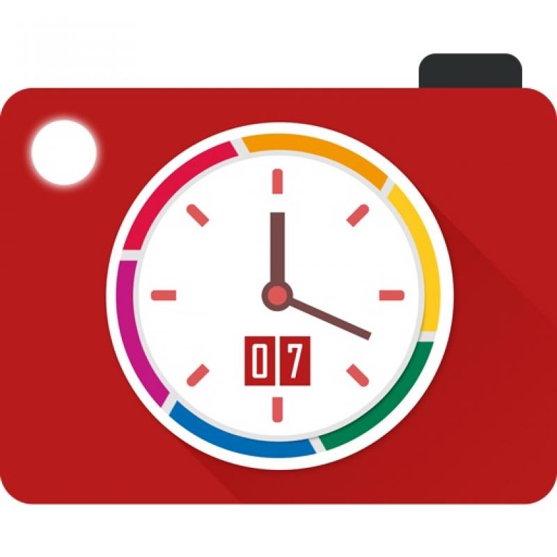 Now you can Capture Images with current Date and Time on it through "DEFAULT CAMERA" Only