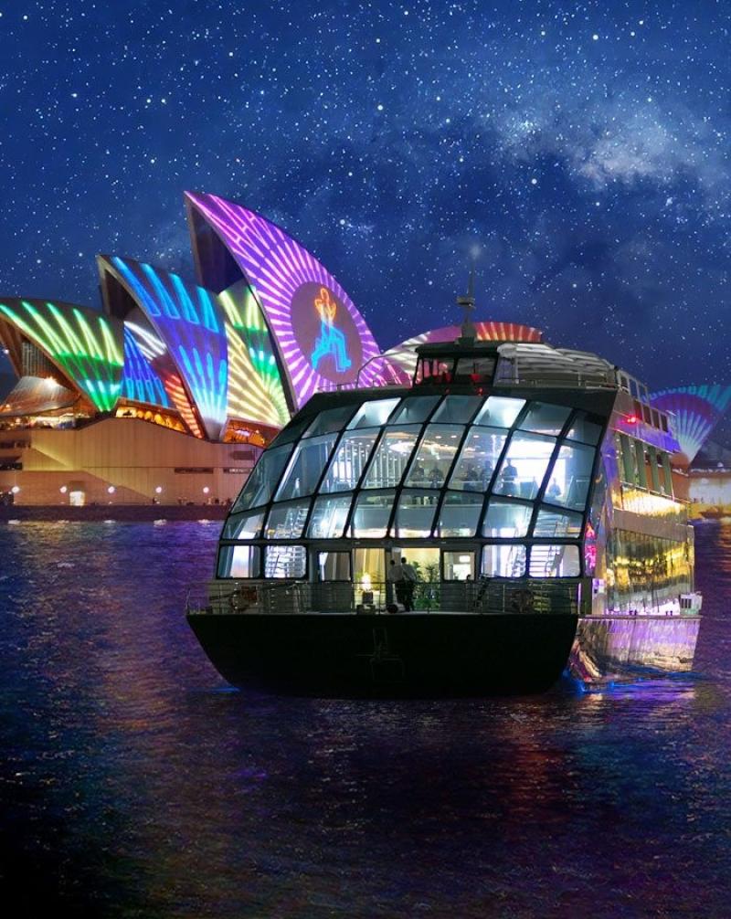 Vivid Sydney Clearview Glass Boat Dinner Cruise