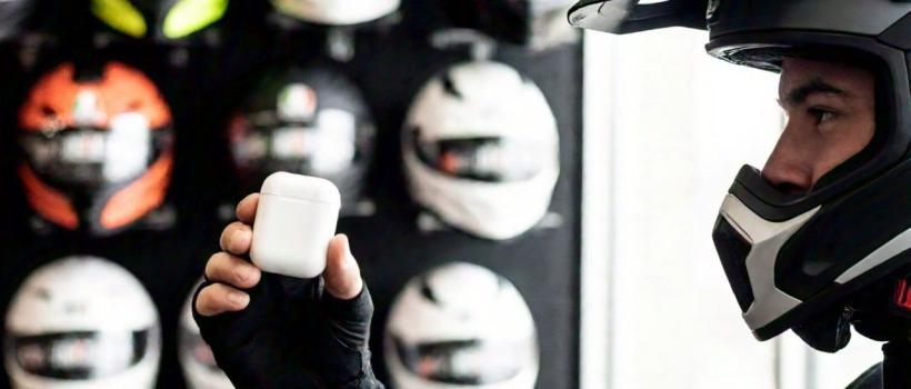 Tech Fold Co AirPods with My Sena Helmet