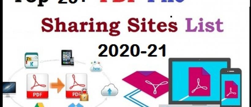 Best Dofollow 25+ PDF Submission Sites List 2020-21