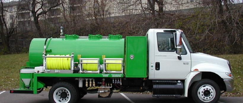 Green Spray Truck