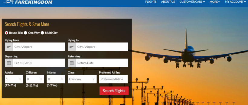 Cheap Airline Tickets only at Farekingdom