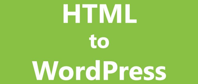 HTML to Wordpress l Wordprax