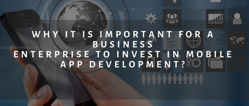 Why it is important for a Business Enterprise to invest in Mobile App Development?