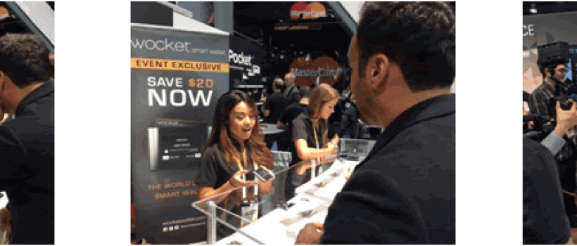 Wocket Smart Wallet Booth at CES2016