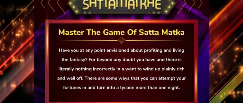 SATTAMATKAE Online Matka