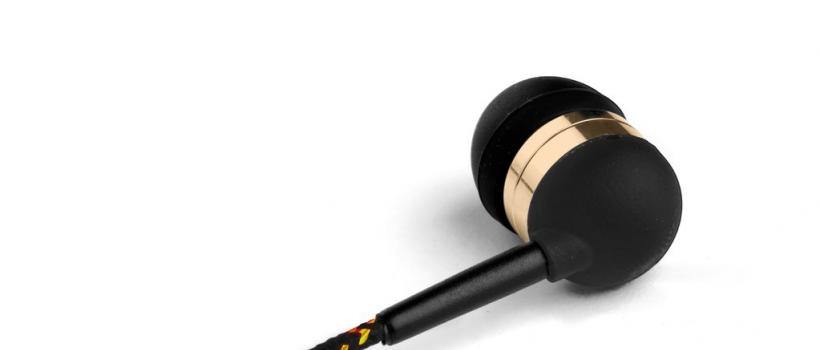 Gold Black Durable Earbud Gold Black Durable Headphone