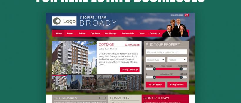 best real estate websites, real estate websites, best real estate website design, 