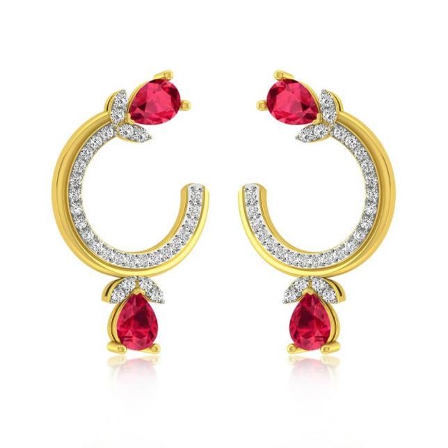 Diamond Bali Earrings