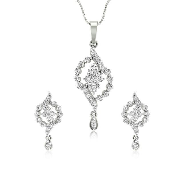 Diamond Pendant Set