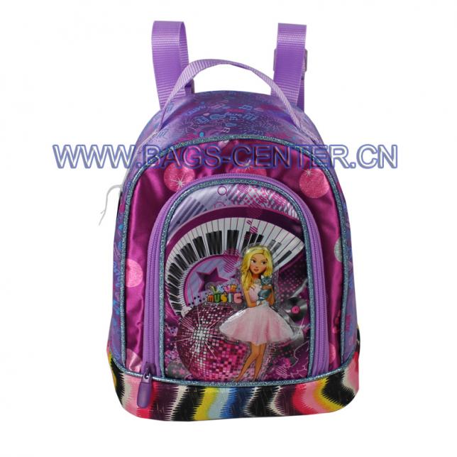 Music girl collection lunch bag. It combines Satin and special shiny fabric. It is designed with two compartments. Inside are with thick foam and PEVA.
