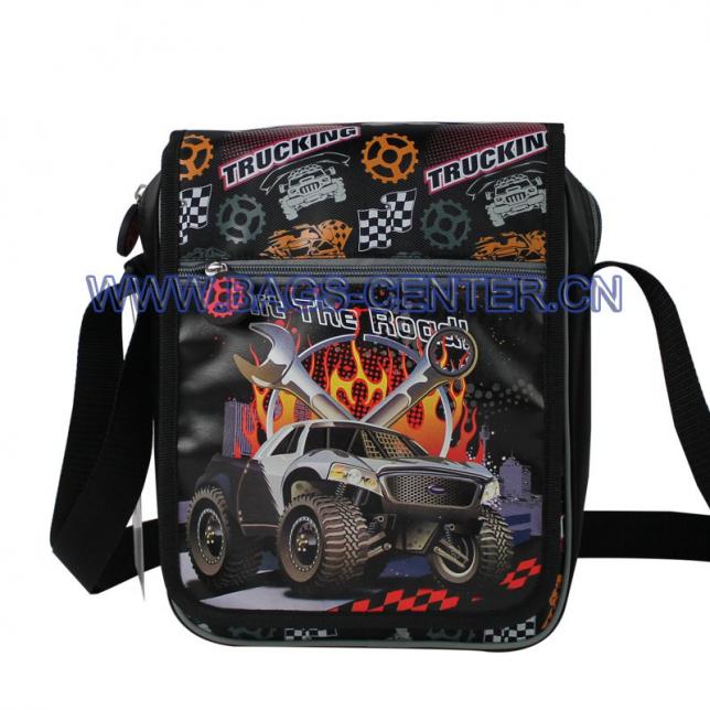 Rocking car collection shoulder bag. This shoulder bag is very suitable for outside activity, make car in leather emboss presents the cool feeling.
