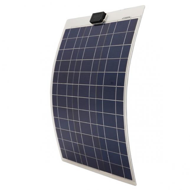 Waterproof 50W 12V Semi-Flexible Poly Solar Panel With 1.4m Cables