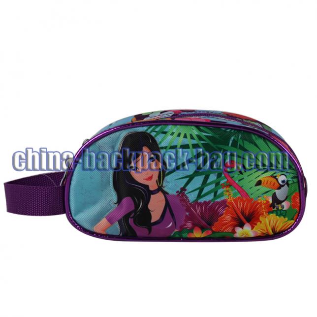 Summer party collection pencil case. One large rectangle zipper pencil case compartment, side handle, large capacity, hard to worn out.