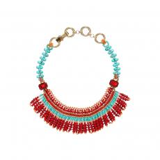 Fringed Tribal Bib Necklace