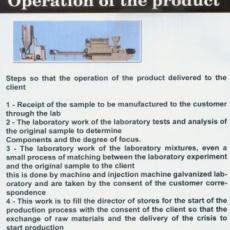 Operation Of The Product